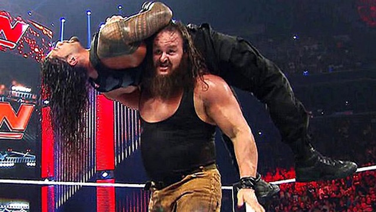 Brock lesnar vs braun stoma steel cage match in wrestle mania 2016