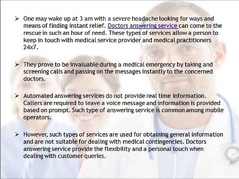 Doctors Answering Service Facilitates Communication between Doctors and Patients