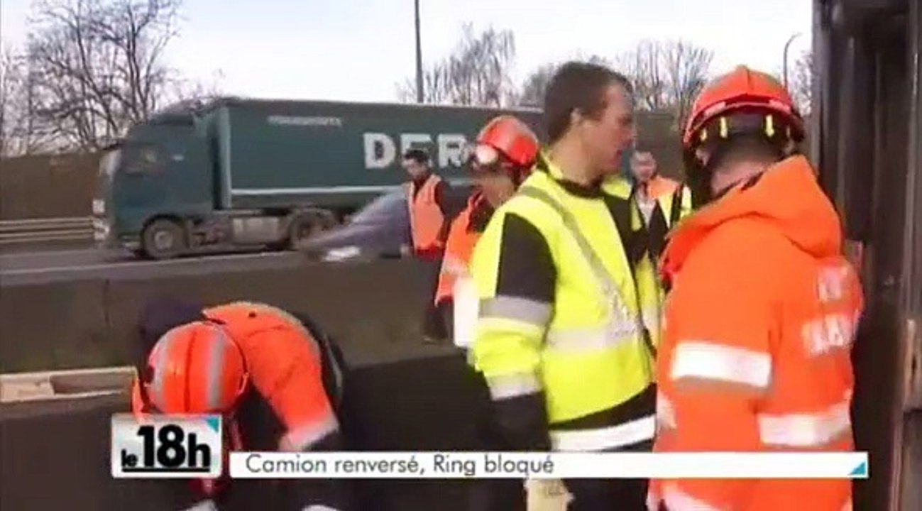 Bruxelles : impressionnant accident de camion