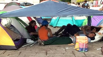 Des manifestants campent devant L’ONU à Caracas