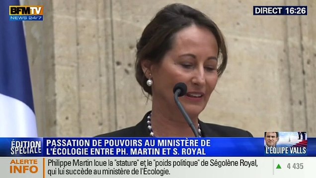 Passation de pouvoirs entre Philippe Martin et Ségolène Royal