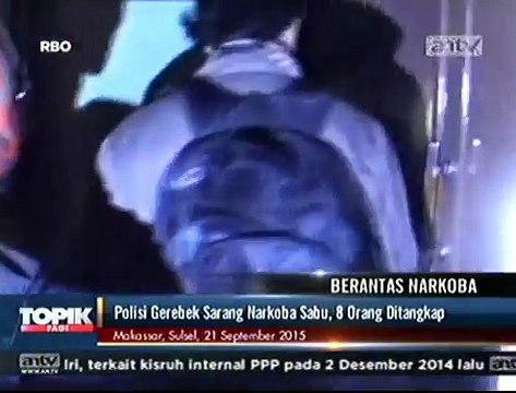 Polisi Gerebek Sarang Narkoba Sabu, 8 Orang Ditangkap