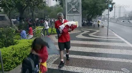 Une tempête de grêle frappe São Paulo