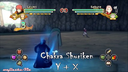 Naruto Ultimate Ninja Storm 3 Sasori Complete Moveset with Command List