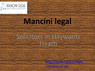 Mancini legal-Insolvency Solicitors Horsham
