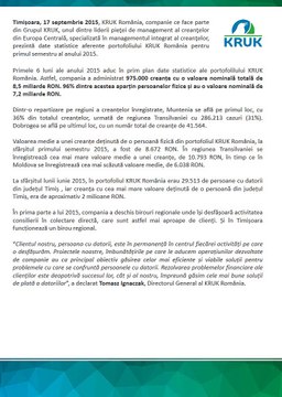 Harta datornicilor din Timisoara. Scrisoare KRUK/comunicat de presa