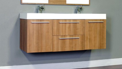 Alya Bath AT-8047-LO 54" Double Modern Bathroom Vanity | Light Oak