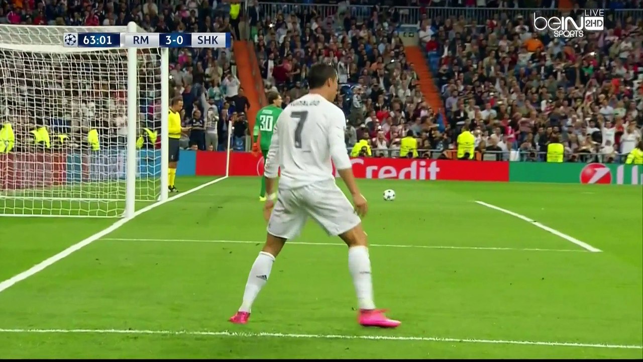 هدف ريال مدريد الثالث من كريستيانو رونالدو 2 (بلنتي) في شاختار دونيستك - ريال مدريد 4-0 شاختار - 15/09/2015 FULL HD