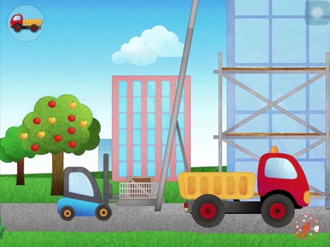 Construction Vehicles Cartoon for Children Construction Game with Dump Trucks and Diggers for Kids
