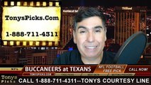 Houston Texans vs. Tampa Bay Buccaneers Free Pick Prediction NFL Pro Football Odds Preview 9-27-2015