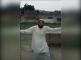 Man falls off the roof while dancing