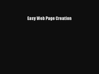 Easy Web Page Creation Donwload