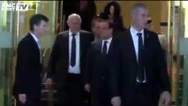 Mondial : François Hollande rend visite au XV de France