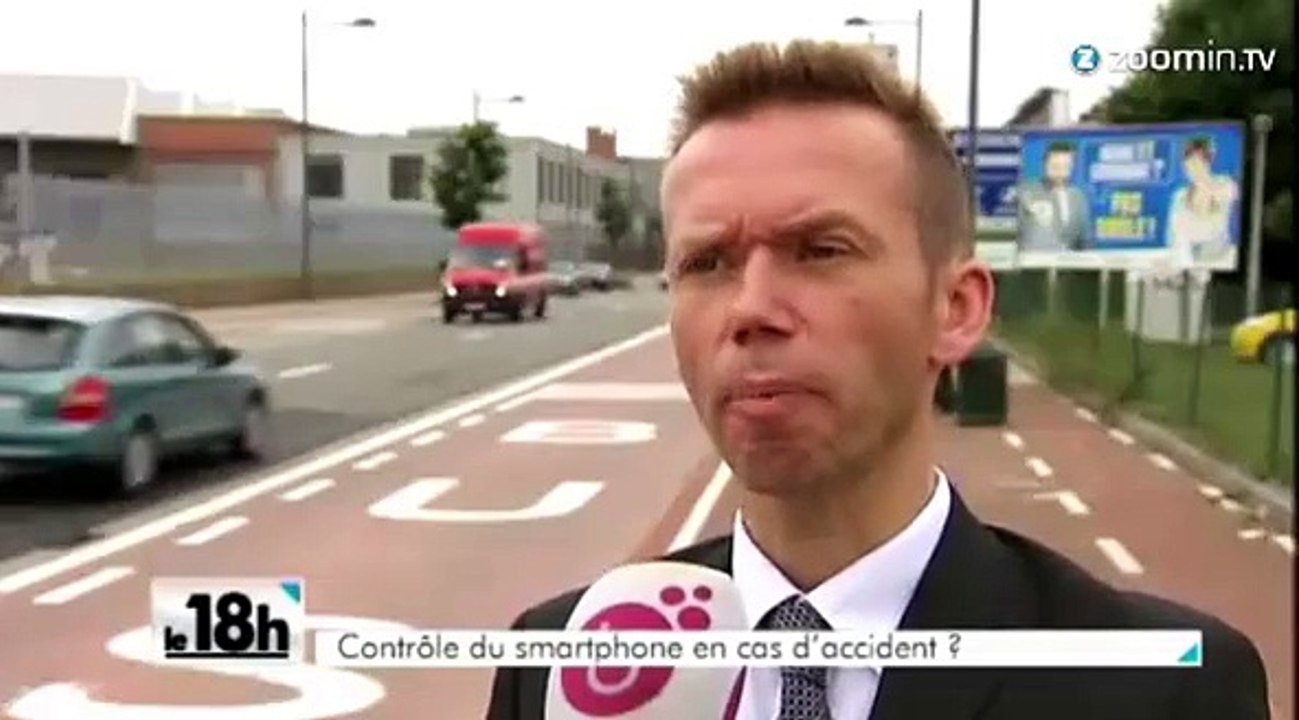 Contrôle des smartphones après un accident