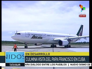 Cuba: sale avión del papa Francisco rumbo a EE.UU.