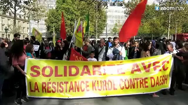 Paris: manifestation en soutien aux Kurdes de Syrie