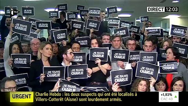 La minute de silence à iTélé en hommage à Charlie Hebdo