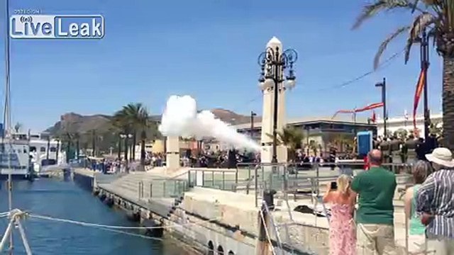 Spanish Guns Firing Salute