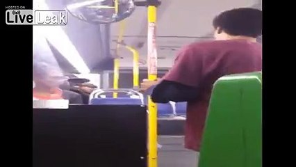 LiveLeak.com - Head punching bag practice on Ottawa bus