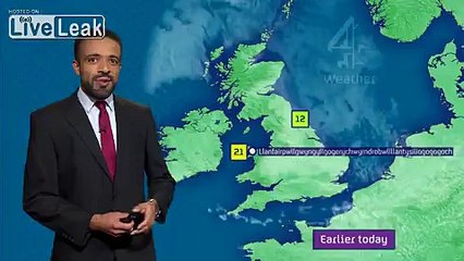 Weatherman Says Longest Place Name In UK, NAILS IT!