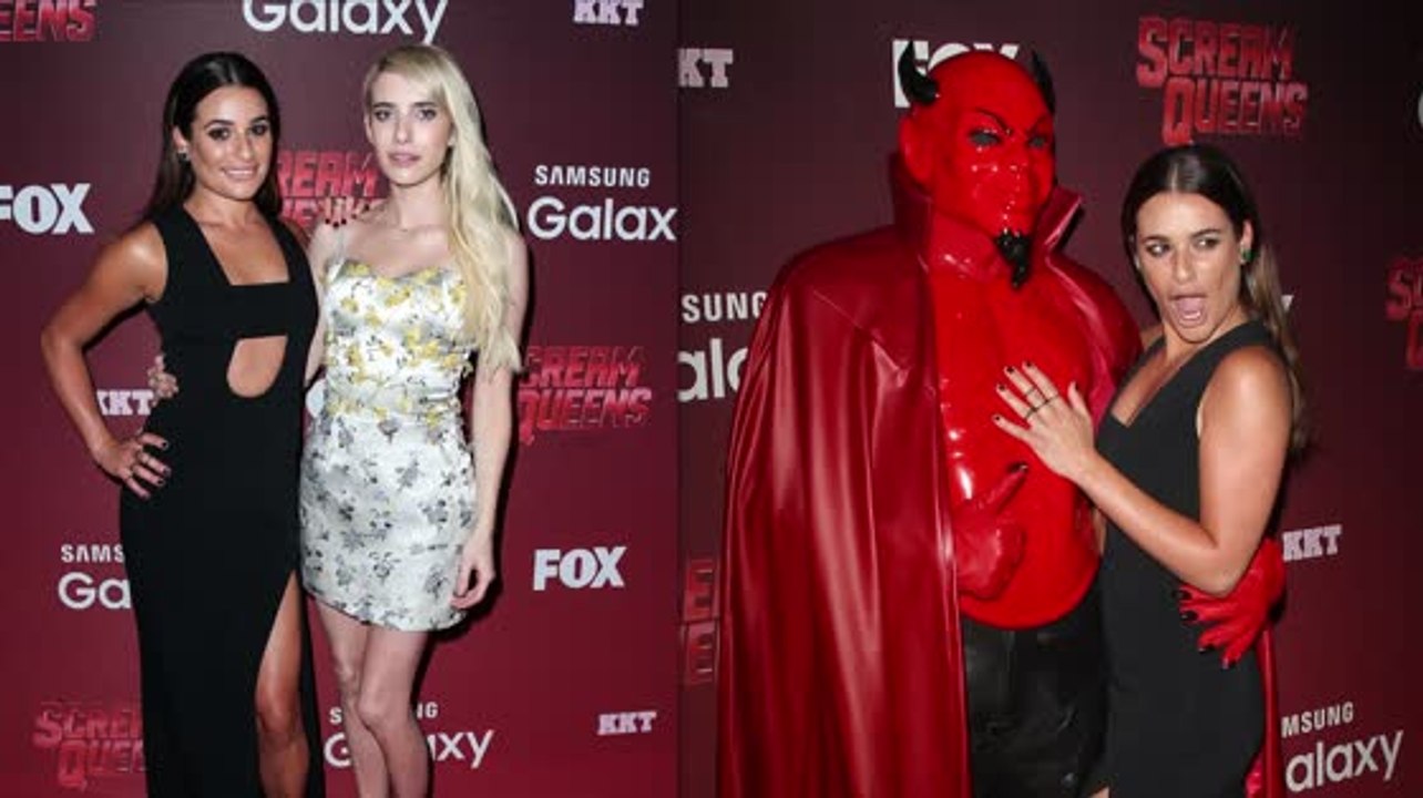 Lea Michele sieht heiß aus, bei der Scream Queens Premiere