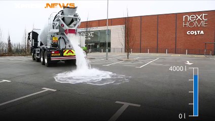 Un bitume absorbant capable d'évacuer 4000 litres d'eau en 1 minute