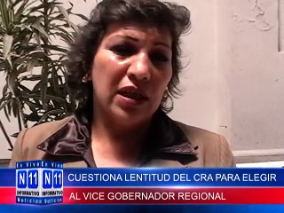 N11 Informativo SECRETARIA DEL SINDICATO DEL GRA CUESTIONA AL CONSEJO REGIONAL LA LENTITUD PARA ELEGIR AL VICEGOBERNADOR