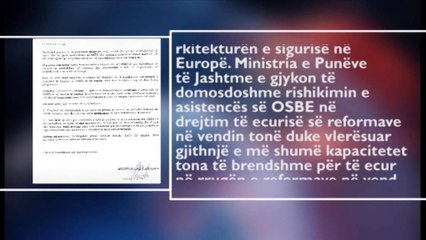 Misioni i OSBE-së. Qeveria kërkon informacion për pozicionin e saj