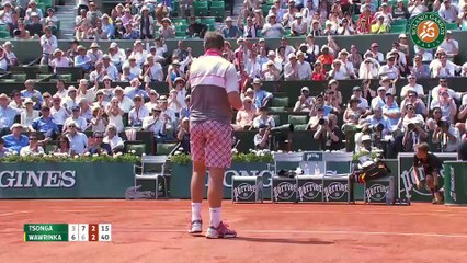 06. J-W. Tsonga v. S. Wawrinka 2015 French Open Men s Highglights   Semifinals