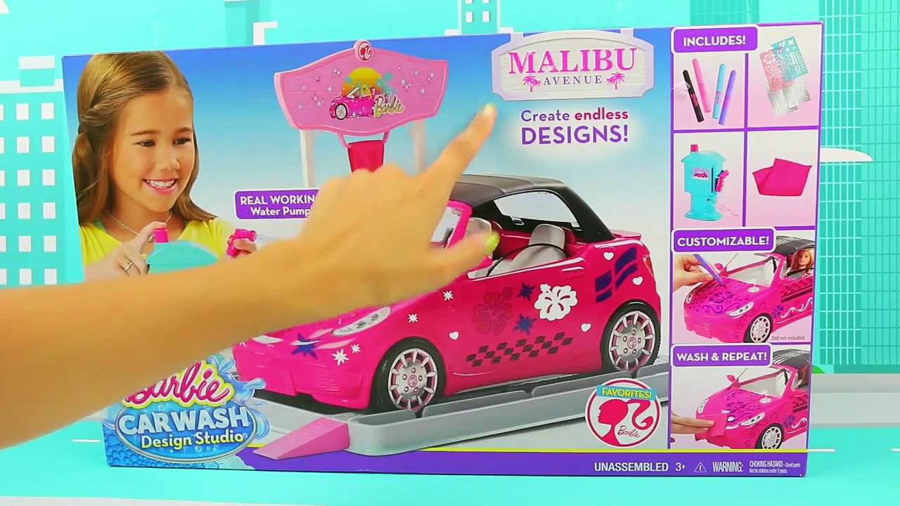 DisneyToysFan New Barbie Car Wash Design Studio Toy Review