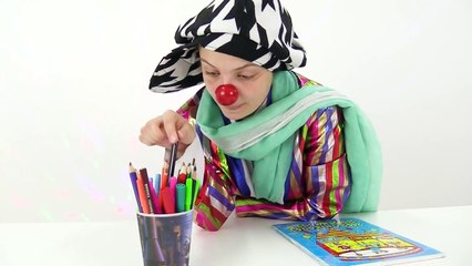 Funny clown videos for kids. Le Clown and the magic colouring book