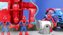 Spider Man Clones Himself At Playskool Stunt City by Imaginext Toys