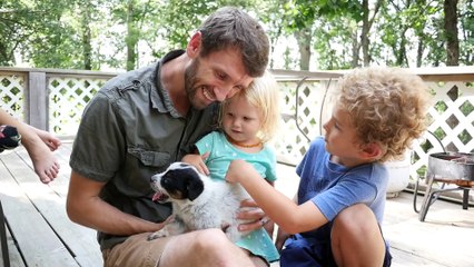 Our baby loves playful and cute adopted puppy | Burykin Family