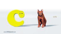 A is For Apple Nursery Rhyme 3D Animation Alphabet ABC Phonics Songs for children