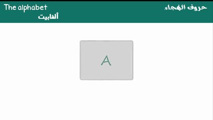 تعلم اللغة الإنجليزية : حروف الهجاء The Alphabet