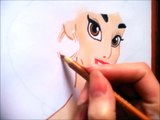 Disney Princess: Speed Drawing - Jasmine (Disney Aladdin Movie) HD