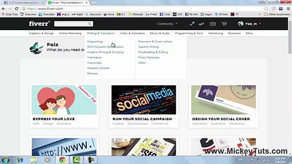 Class 7 earn money online through Fiverr.com