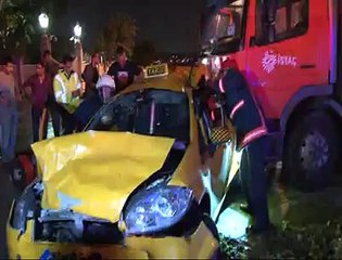 Kontrolden çıkan temizlik aracı dehşet saçtı