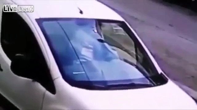 LiveLeak.com - Mans car explodes when he lights a cigarette