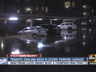Scottsdale residents dealing with flooded parking garage