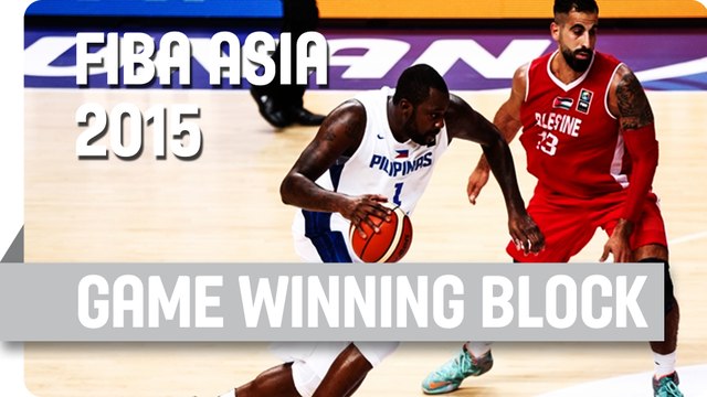 Sakakini rejects Blatche at 0:01 to Win it! - 2015 FIBA Asia Championship