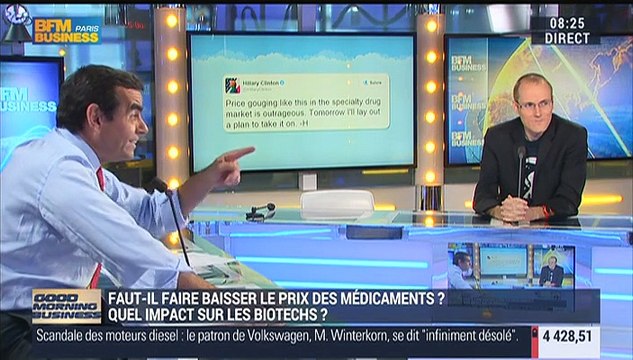 Tweet d'Hillary Clinton: Le scandale qui s'est produit aux États-Unis ne concerne pas les Biotech , Philippe Pouletty - 23/09