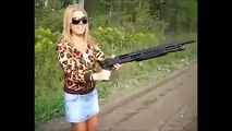Girls firing Guns-Funny