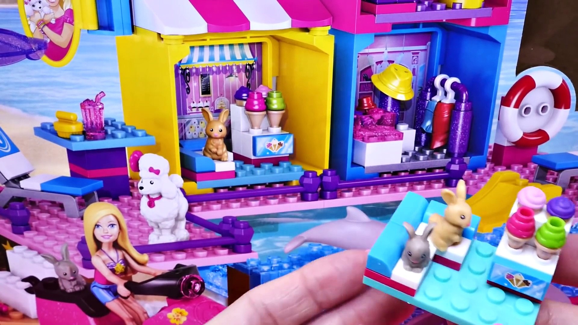 Barbie Pet Beach Boardwalk made of 253 LEGOS Toy Jet Ski Mega Bloks Barbie  Vacation House - video Dailymotion