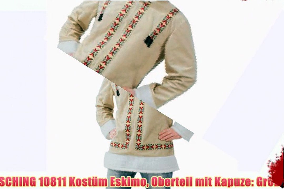 FASCHING 10811 Kost?m Eskimo Oberteil mit Kapuze: Gr??e: L