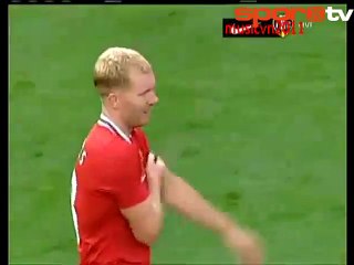 Paul Scholes'tan jübilesinde harika gol!