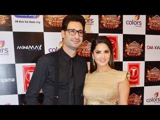 Sunny Leone With Husband @ Suron Ke Rang Colors Ke Sang