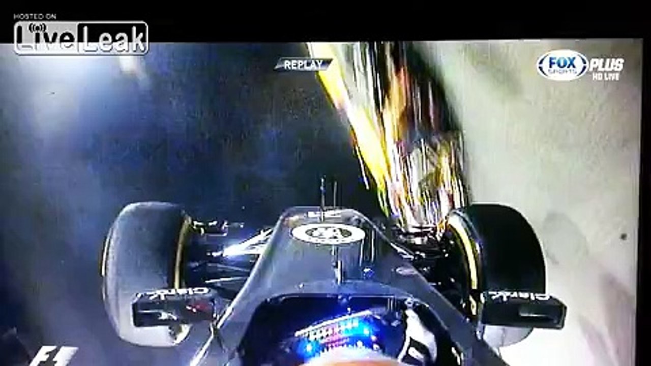 Esteban Gutierrez Flip Crash Bahrain 2014 Formula