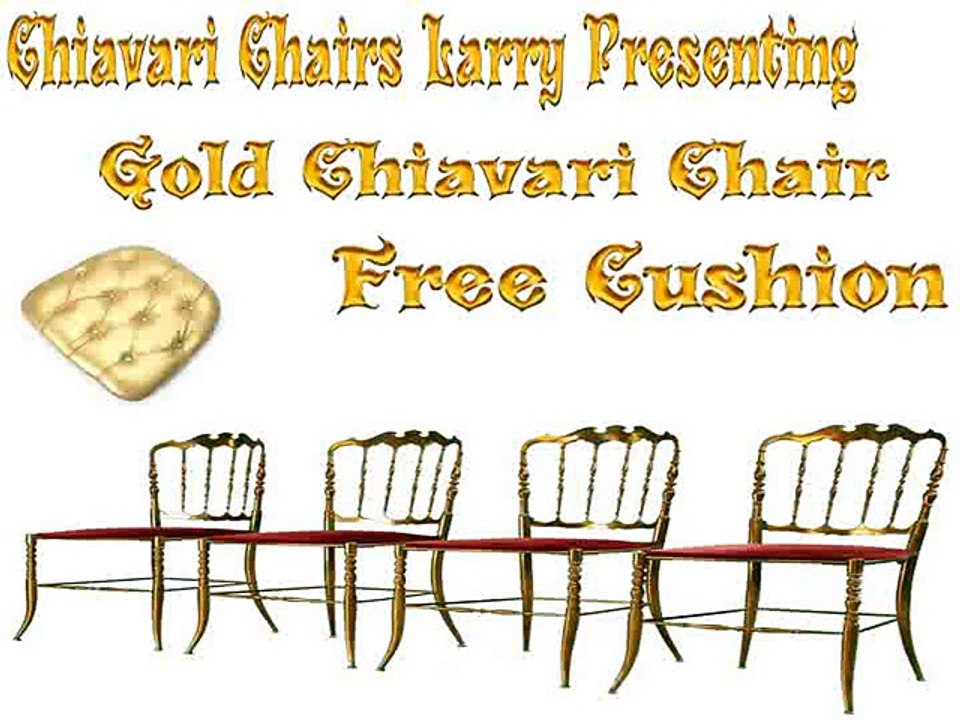 Chiavari Chairs Larry Presenting Gold Chiavari Chair - Free Cushion