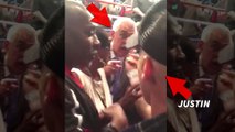 (VIDEO) Justin Bieber THREATENED, Fight With Security At Floyd Mayweather 's Final Fight